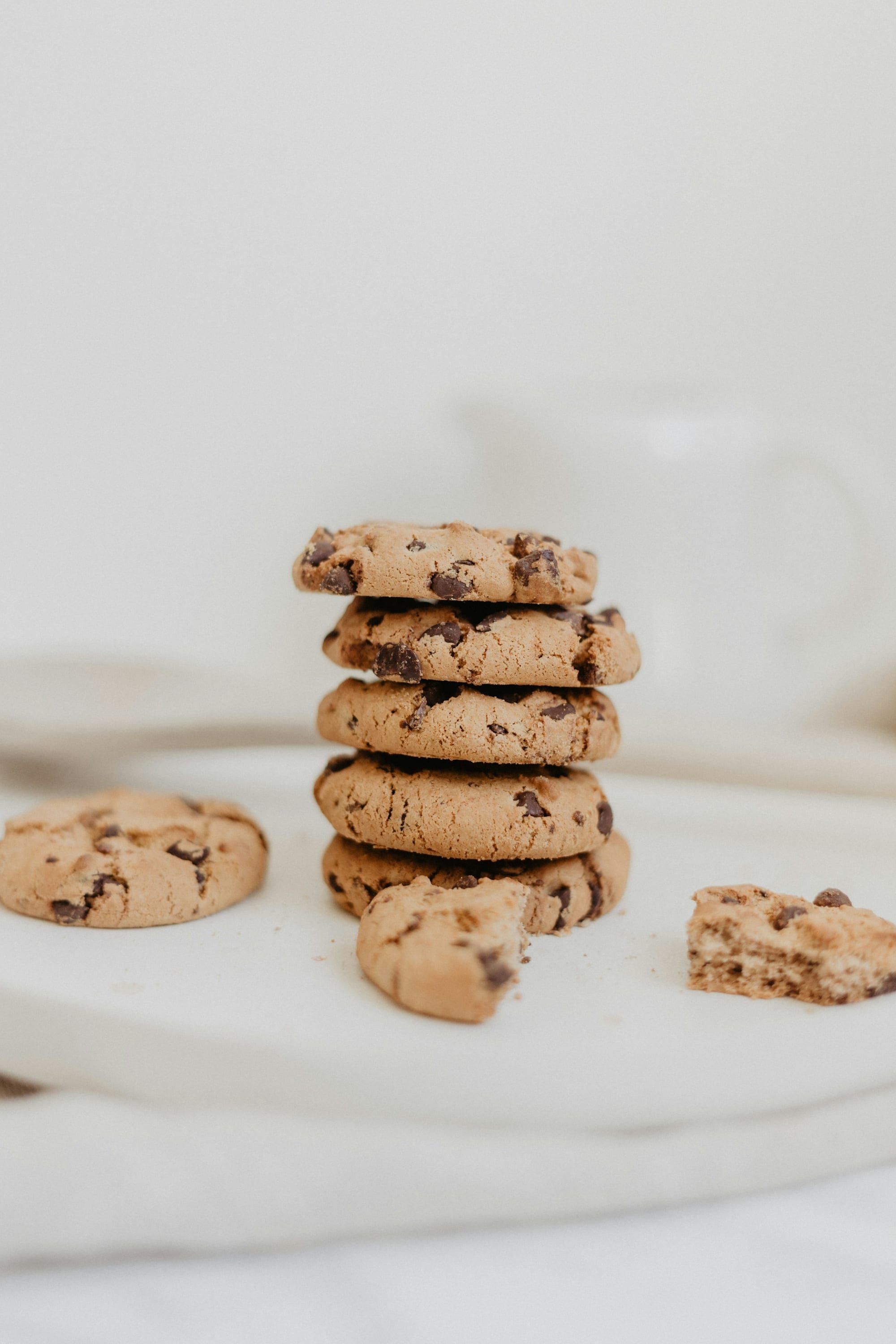 A stack of freshly baked cookies
